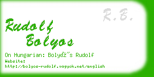 rudolf bolyos business card
